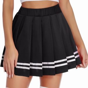 Catalogl  Womens Pleated Skirt School Uniform Skirt Mini Skirt Pleated Cheer Skirt