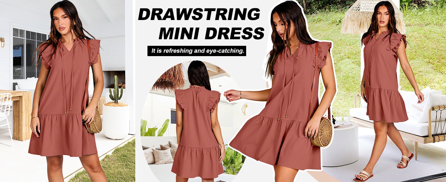 Catalogl Casual Shirt Mini Dress